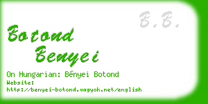 botond benyei business card